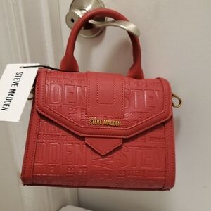 Steve Madden Embossed Red Mini Bag